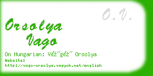 orsolya vago business card